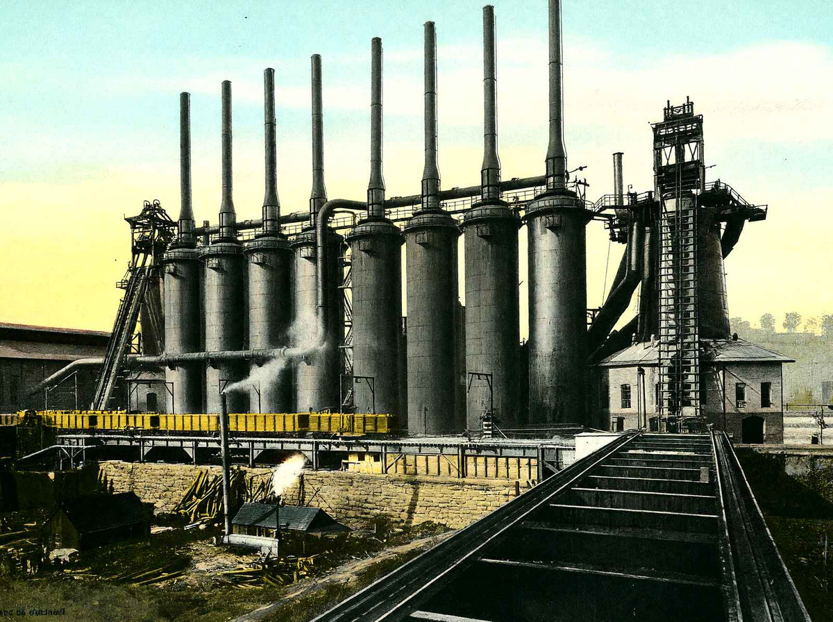 Carrie Furnaces, Rankin PA in 1906 vintage print