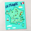 Happy Map of France by Lal Smile Art Print Wall Decor