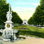 Sunken Gardens Fairmount Park, Philadelphia vintage print
