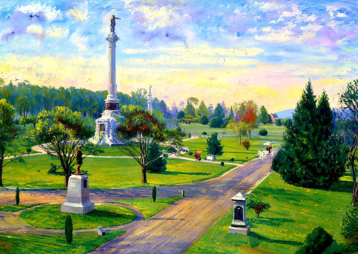 National Cemetery, Gettysburg, PA in 1906 art print