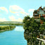 Bluff View from Tennessee River Bridge, TN vintage print