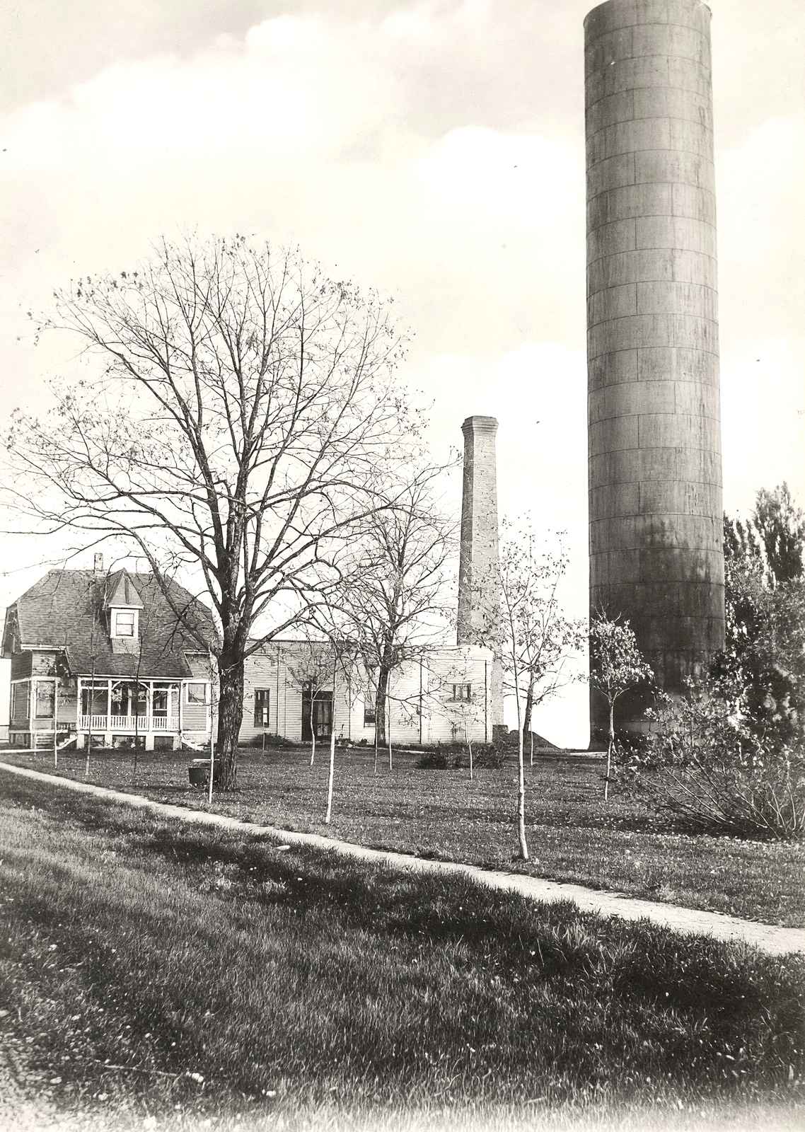Neenah Water Works, WI in 1905 restored photo print