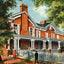 Home of Andrew Johnson, Greenville, TN vintage print