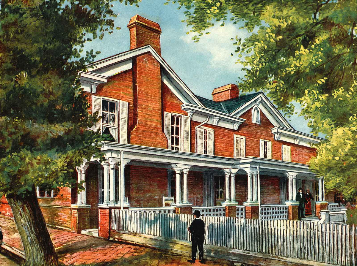 Home of Andrew Johnson, Greenville, TN vintage print