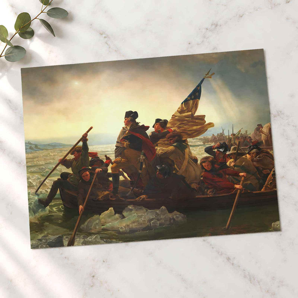Washington Crossing the Delaware painting by Emanuel Leutze (1851)