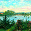 Long Park Lake, Lancaster, PA in 1907 art print