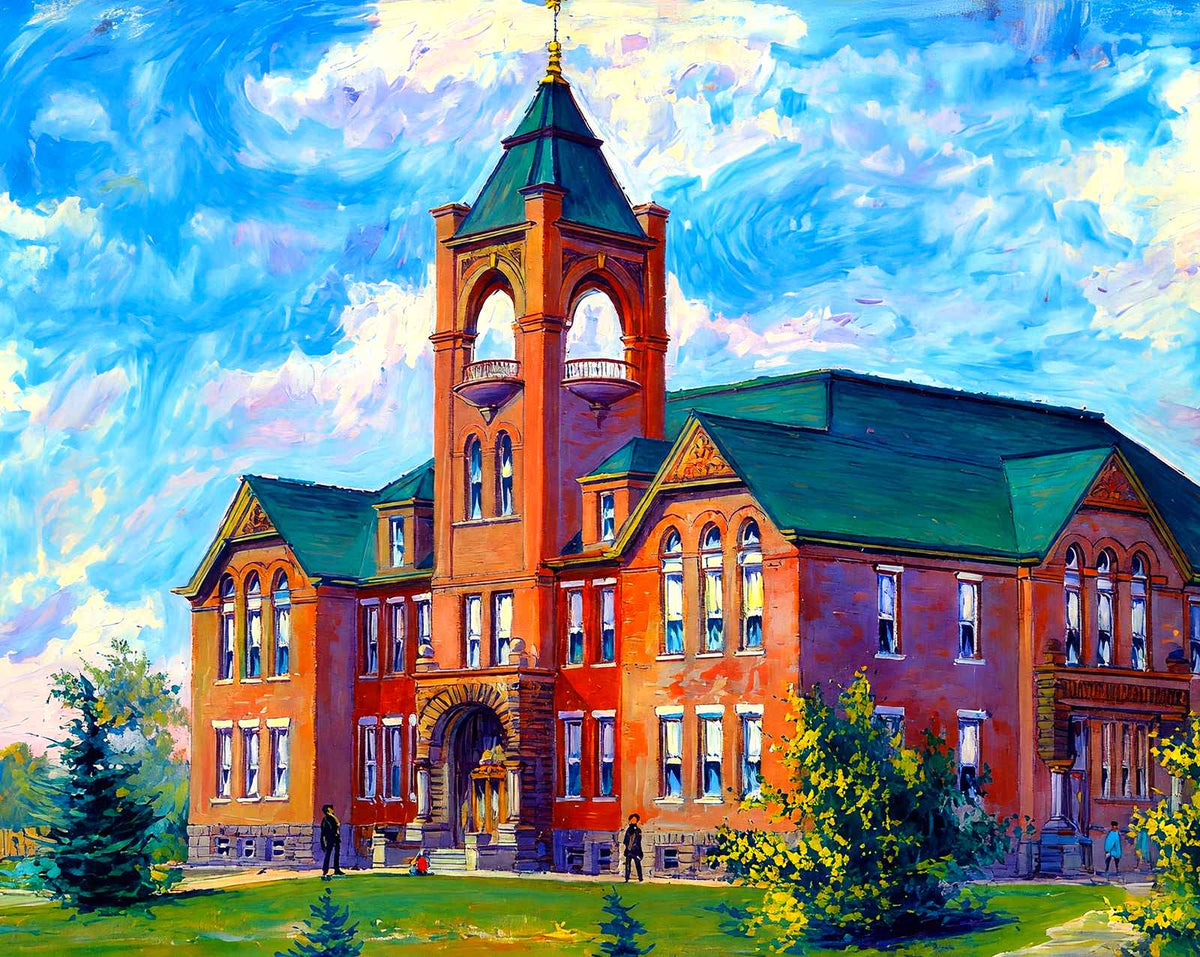 Clarksville High School, Clarksville, TN 1907 art print
