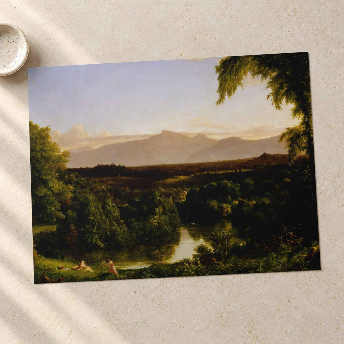 View on the Catskill—Early Autumn painting print by Thomas Cole (1836)