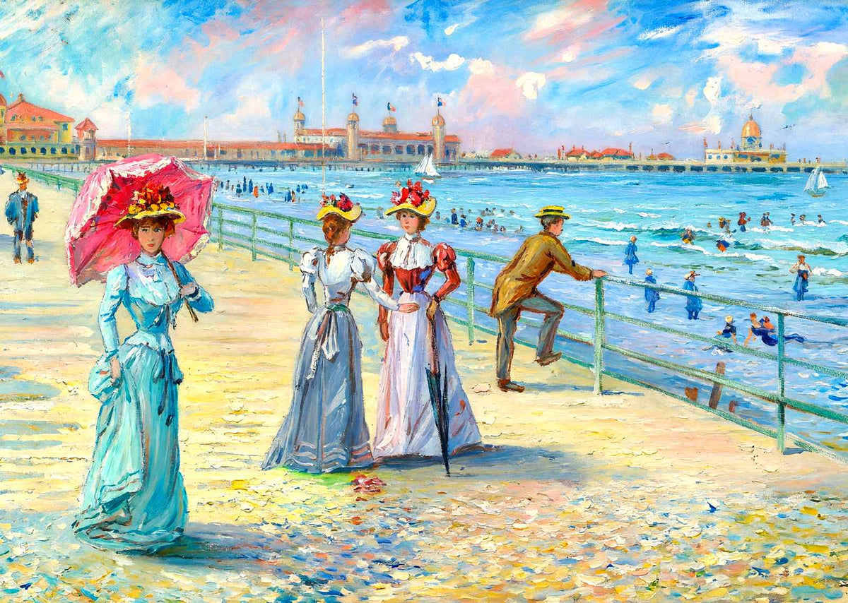 New Steel Pier, Atlantic City, NJ in 1902 art print