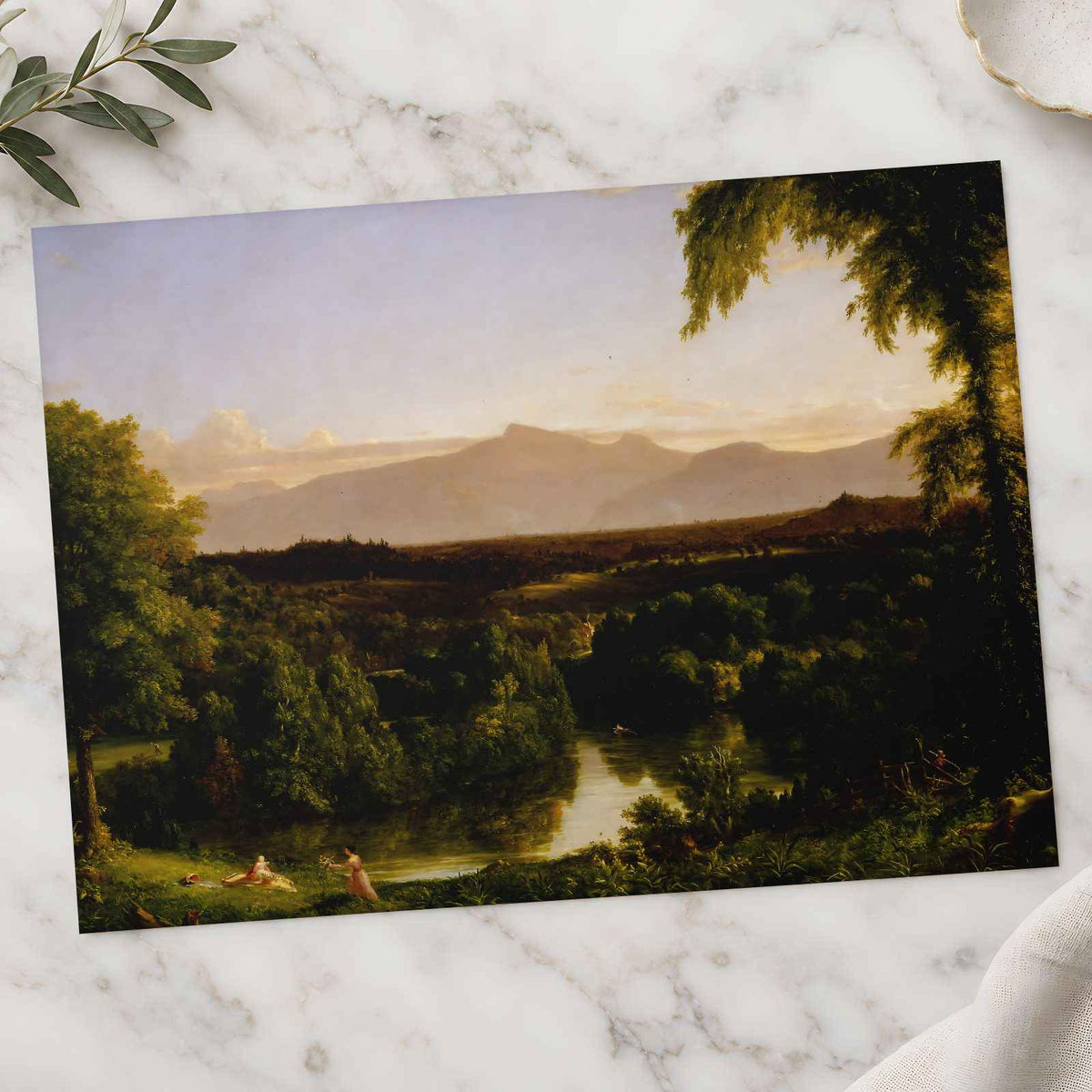 View on the Catskill—Early Autumn painting print by Thomas Cole (1836)