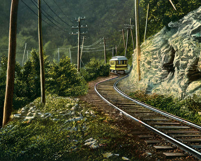 Car on Neversink Mountain, Reading PA 1907 vintage print