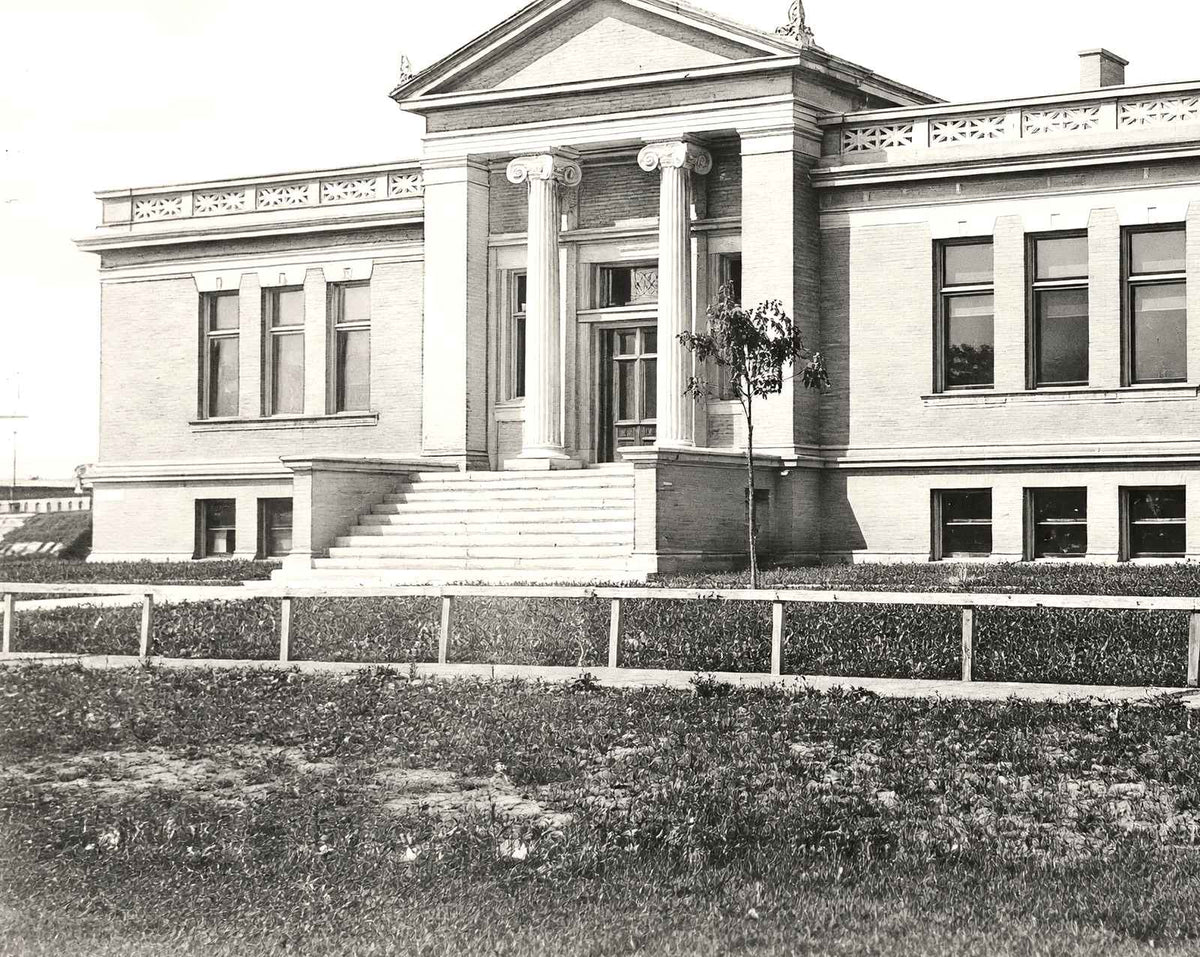 Historic Public Library, Neenah WI in 1905 vintage photo print