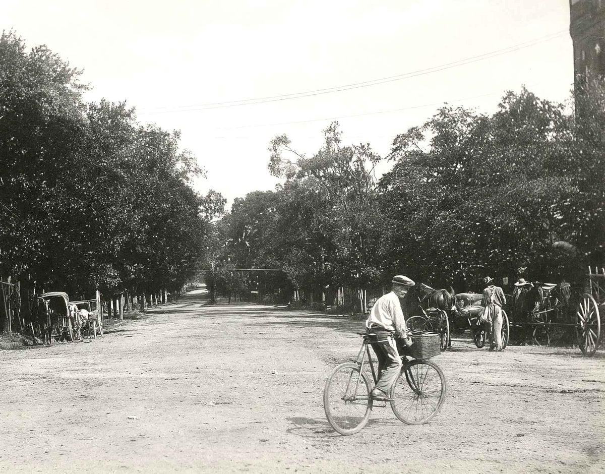 West Inniss Street from Square, Salisbury NC restored photo print
