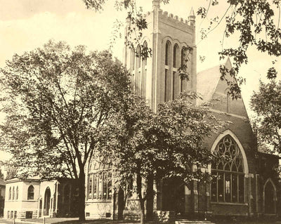 Historic Presbyterian Church, Neenah WI 1905 vintage print