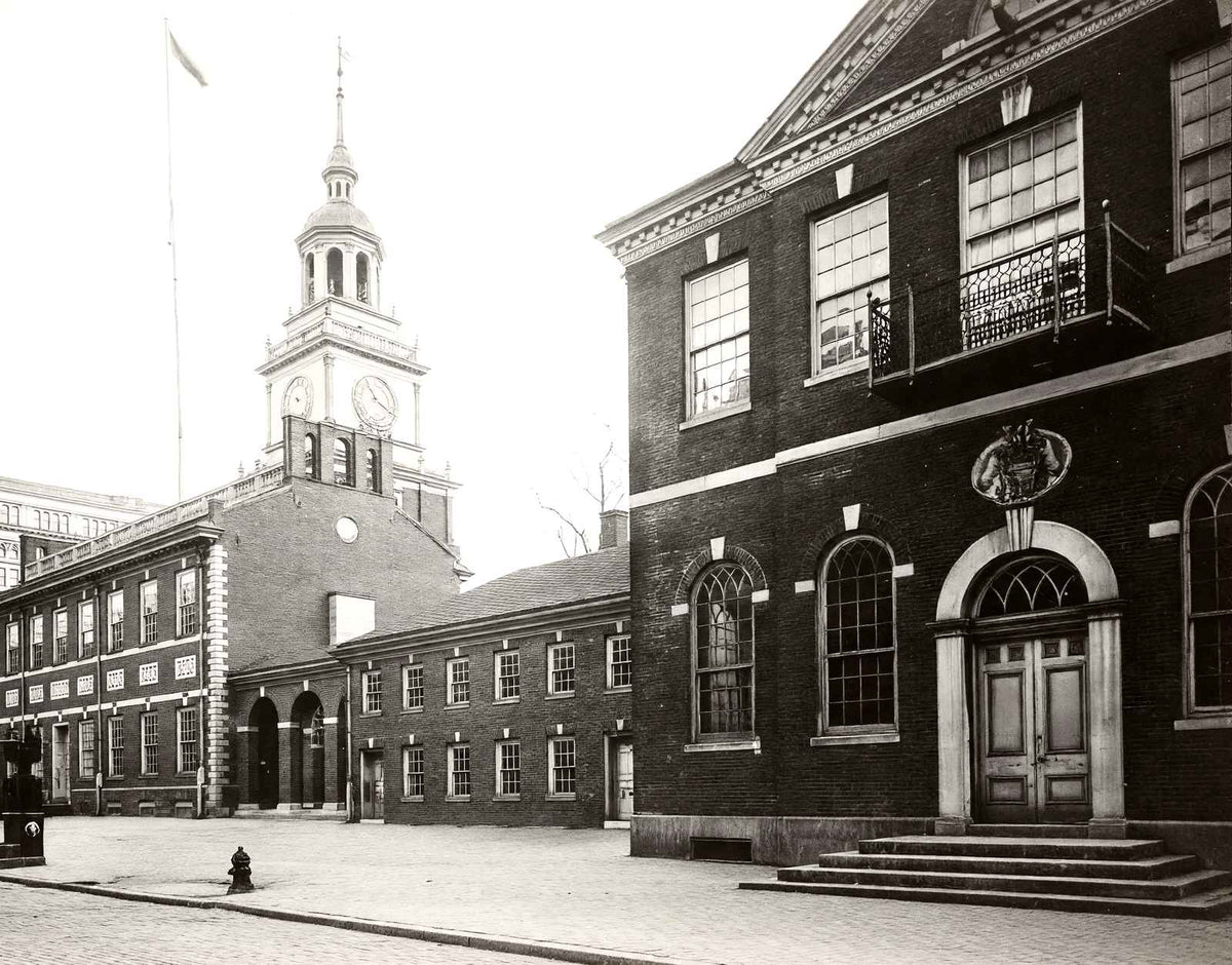 Independence Hall, Philadelphia PA in 1904 restored photo print