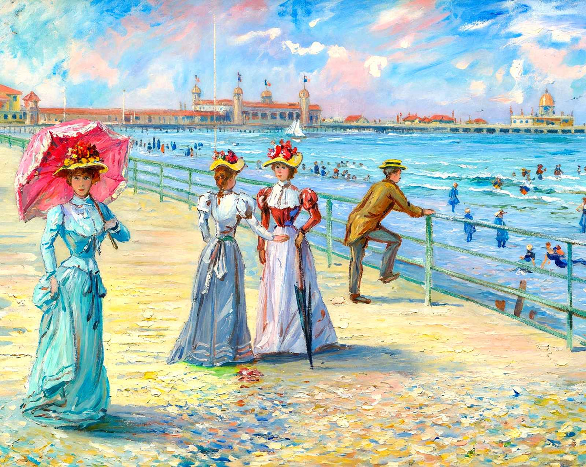 New Steel Pier, Atlantic City, NJ in 1902 art print