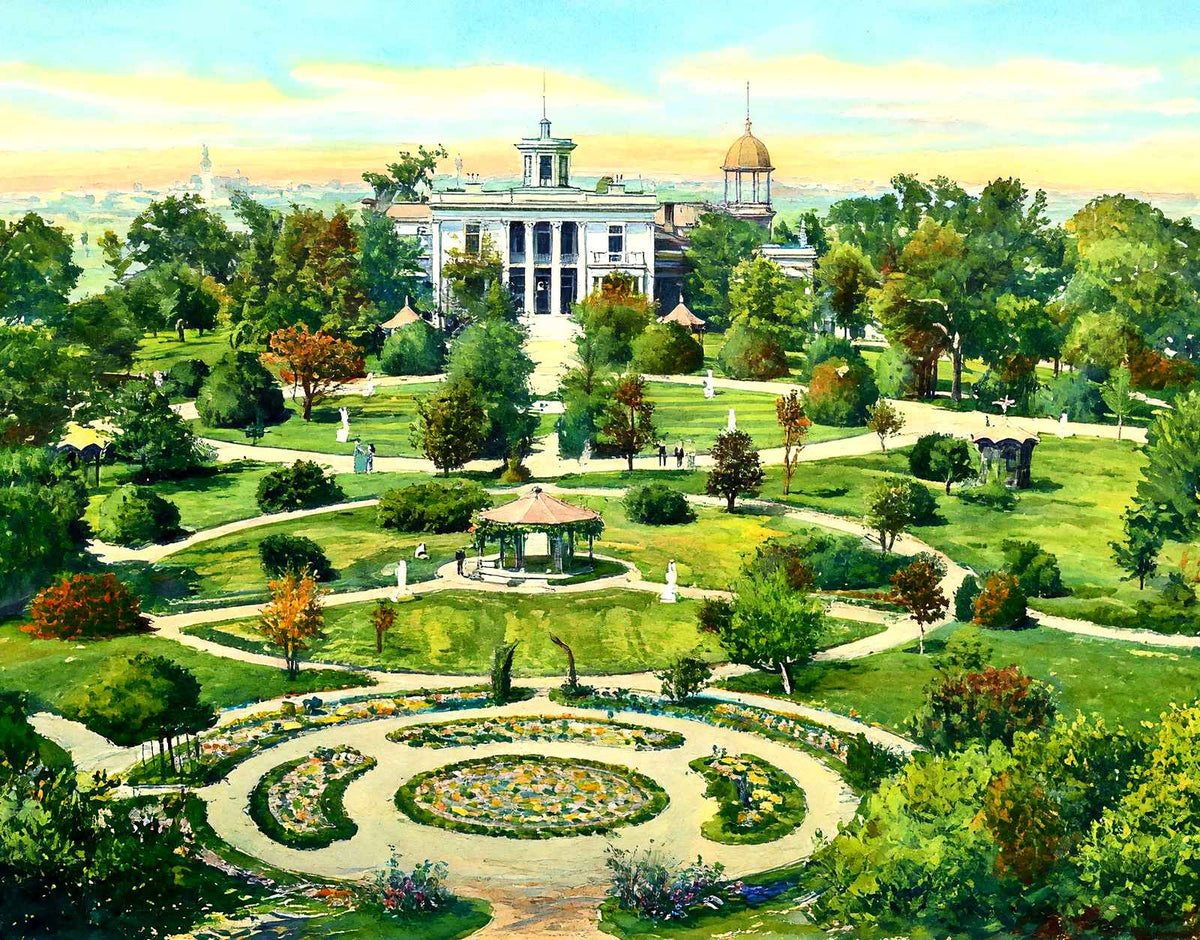 Belmont College, Nashville, TN in 1906 art print