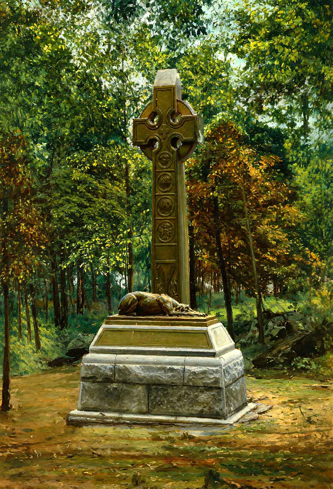 Irish Brigade Monument, Gettysburg PA in 1906 art print