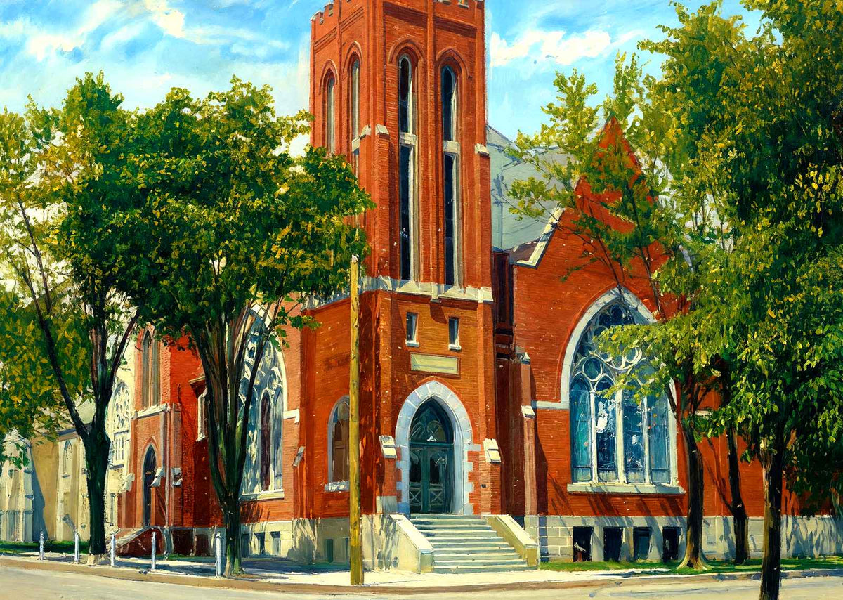 Cargill Memorial Church, Janesville, WI 1907 art print