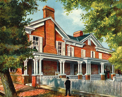 Home of Andrew Johnson, Greenville, TN vintage print