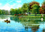 Lake on the Rumson Road, Red Bank, NJ in 1906 art print