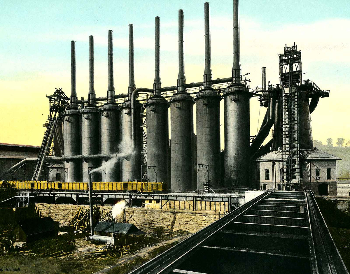 Carrie Furnaces, Rankin PA in 1906 vintage print