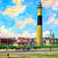 The Lighthouse, Atlantic City, NJ in 1901 art print