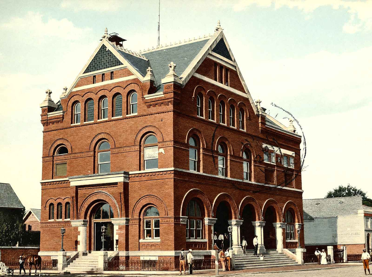 Custom House and Post Office, Aberdeen, MS vintage print