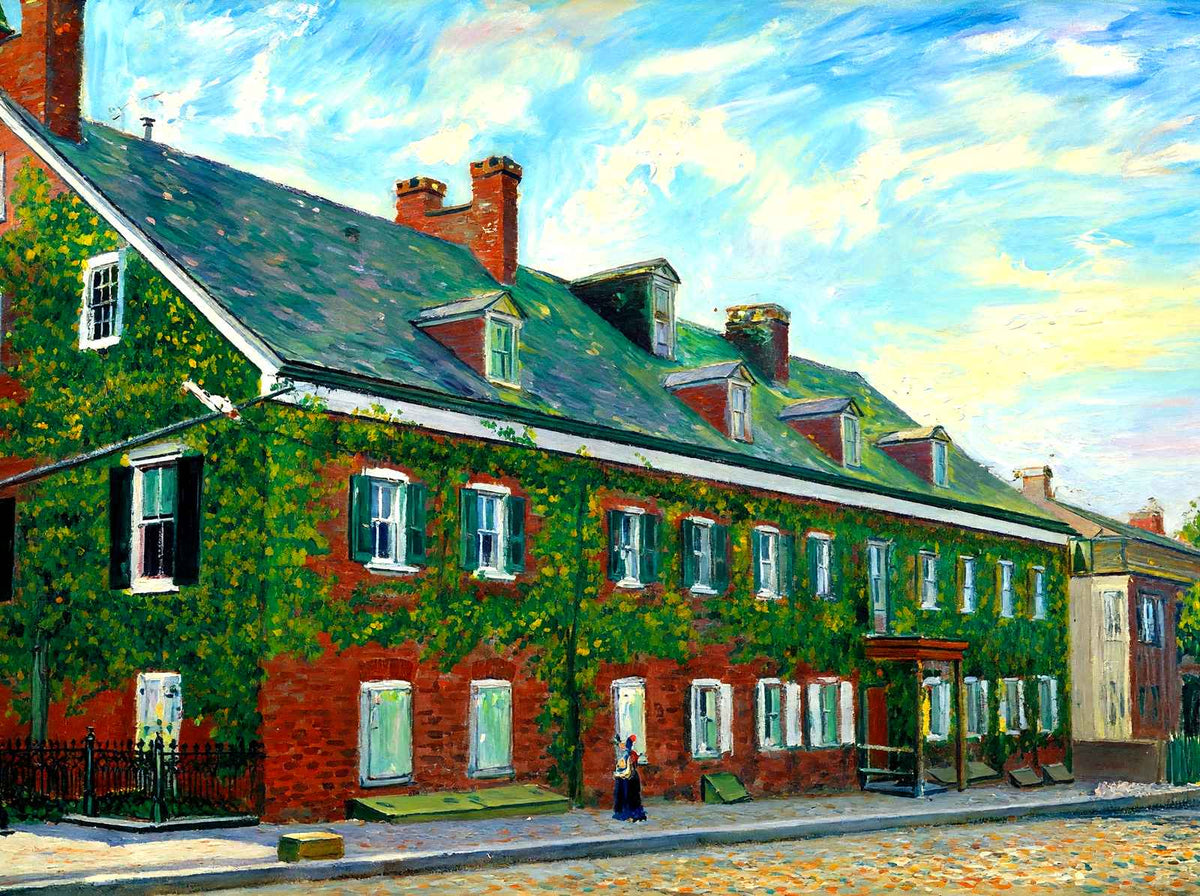 Widows House, Bethlehem PA in 1912 art print