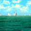 Yachting, Atlantic City, NJ in 1901 vintage print
