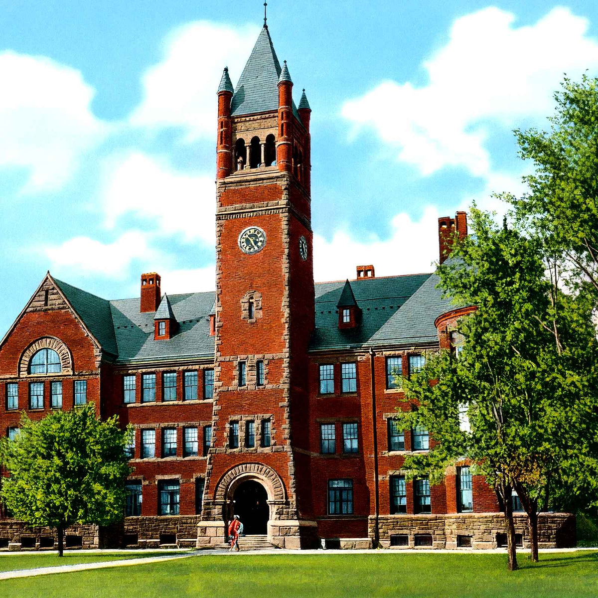 Recitation Hall, Gettysburg College PA, PA vintage print