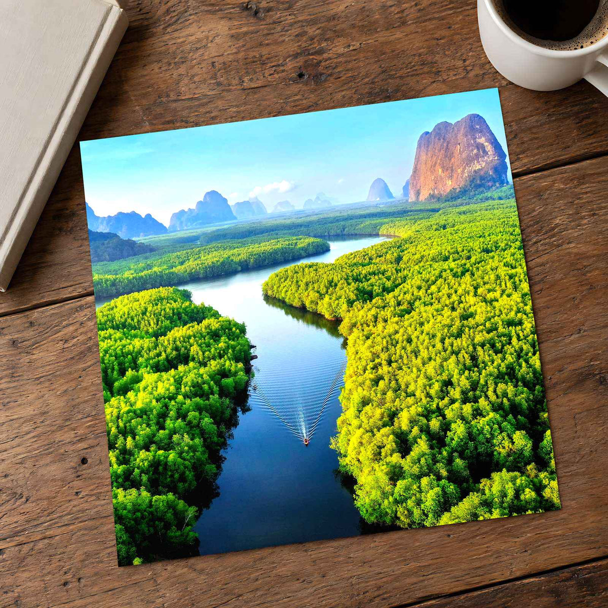 Aerial Phang Nga Bay in Thailand Photo Print Wall Decor