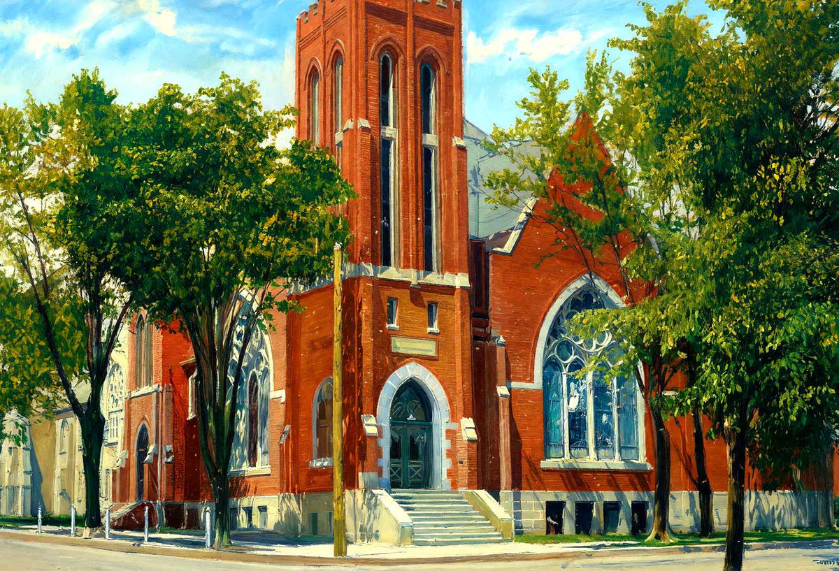 Cargill Memorial Church, Janesville, WI 1907 art print