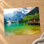 Turquoise Lake Beneath Towering Mountains Photo Print Wall Decor