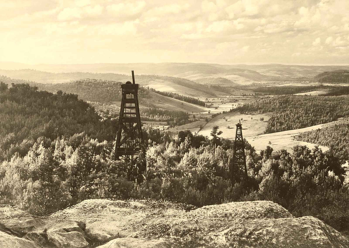 Four-Mile Valley from Rock City, Bradford PA vintage photo print
