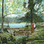 Swan Lake, Overton Park, Memphis, TN in 1905 vintage print