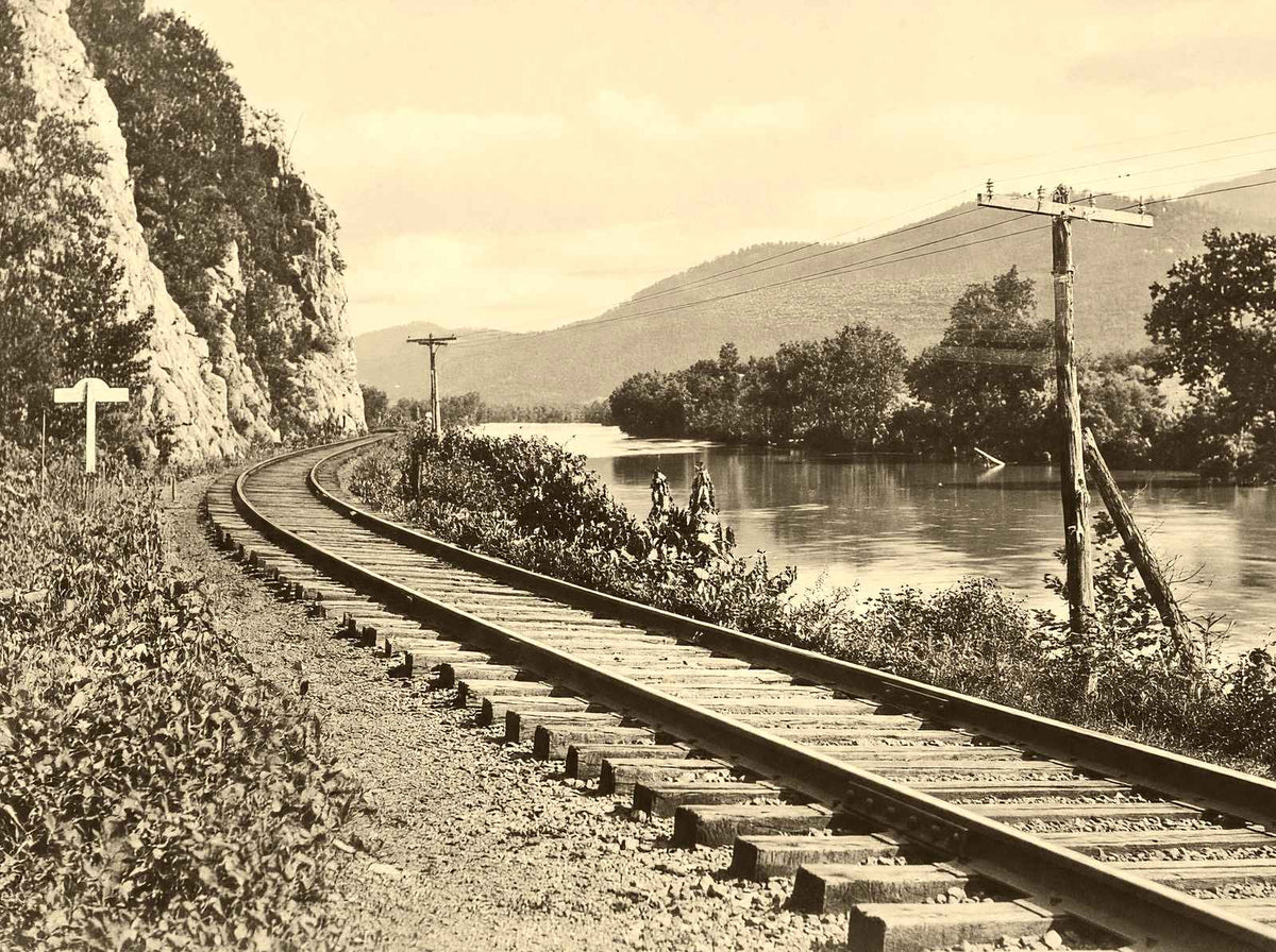 French Broad River Near Asheville NC in 1907 vintage photo print