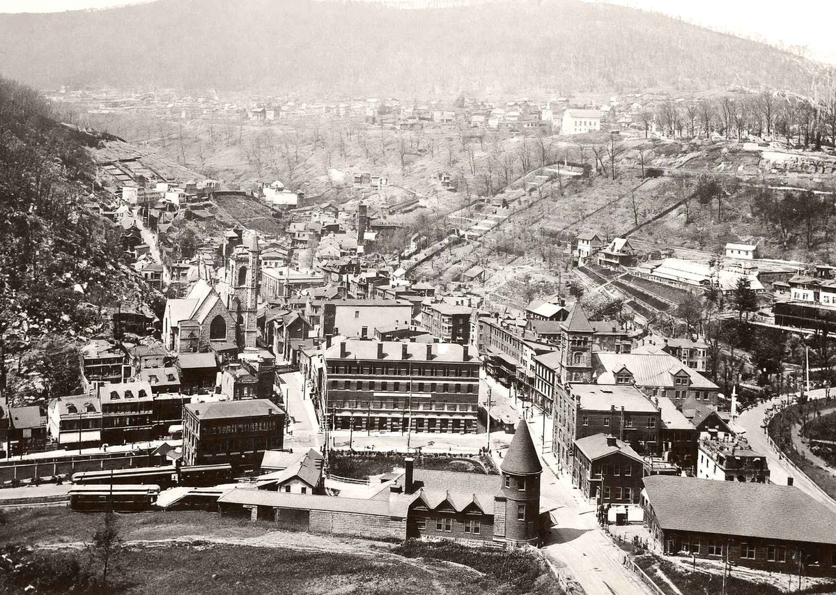 Mauch Chunk, PA from Bear Mountain in 1905 vintage print