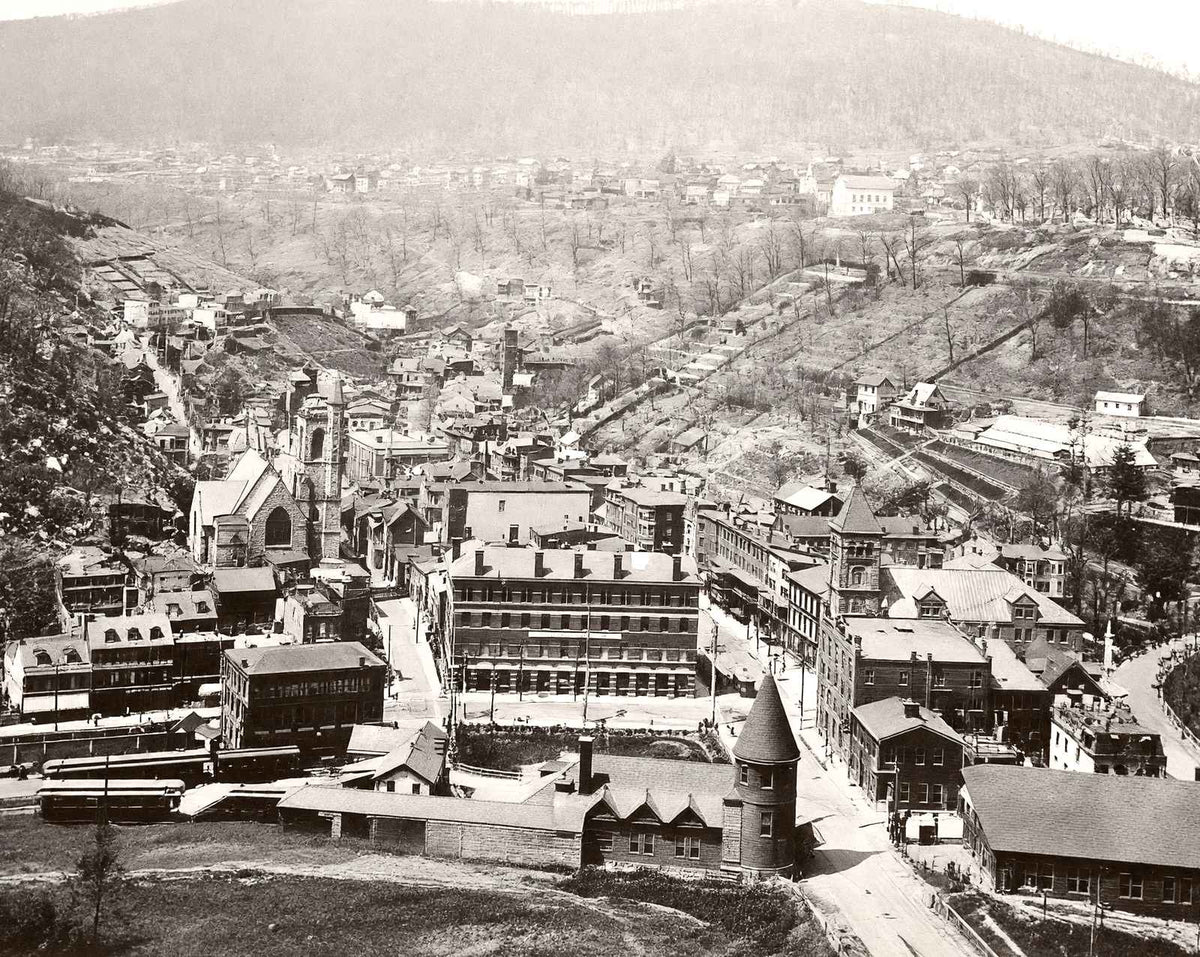 Mauch Chunk, PA from Bear Mountain in 1905 vintage print