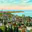 North Point on Lake Michigan, Sheboygan, WI painting