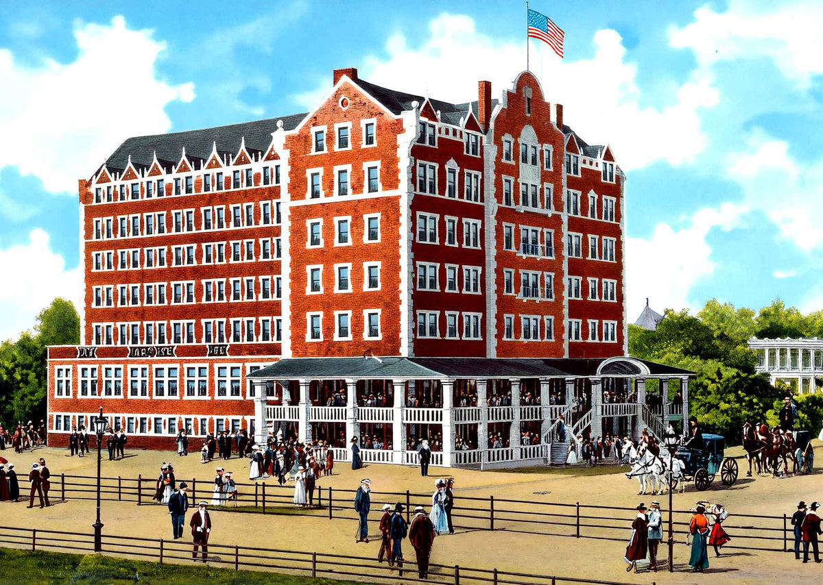 Hotel Strand, Atlantic City, NJ in 1901 vintage print