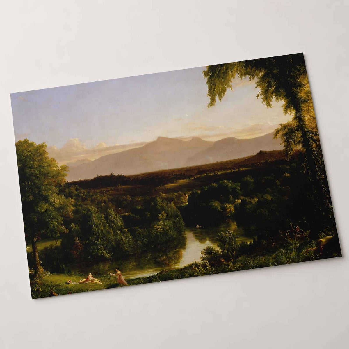 View on the Catskill—Early Autumn painting print by Thomas Cole (1836)