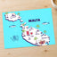 Map of the Island of Malta by Tri wiranto Art Print Wall Decor