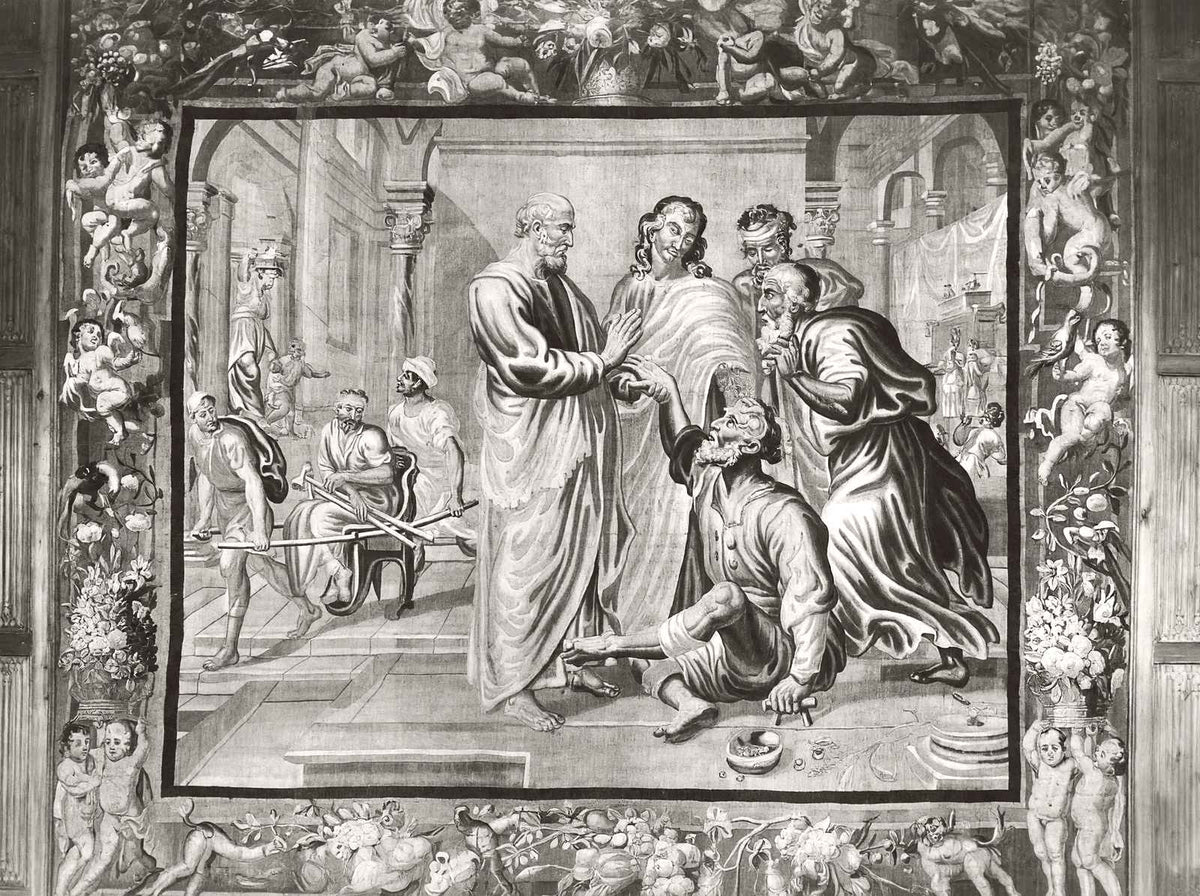 Apostles at Beautiful Gate, Jerusalem Chamber vintage photo print