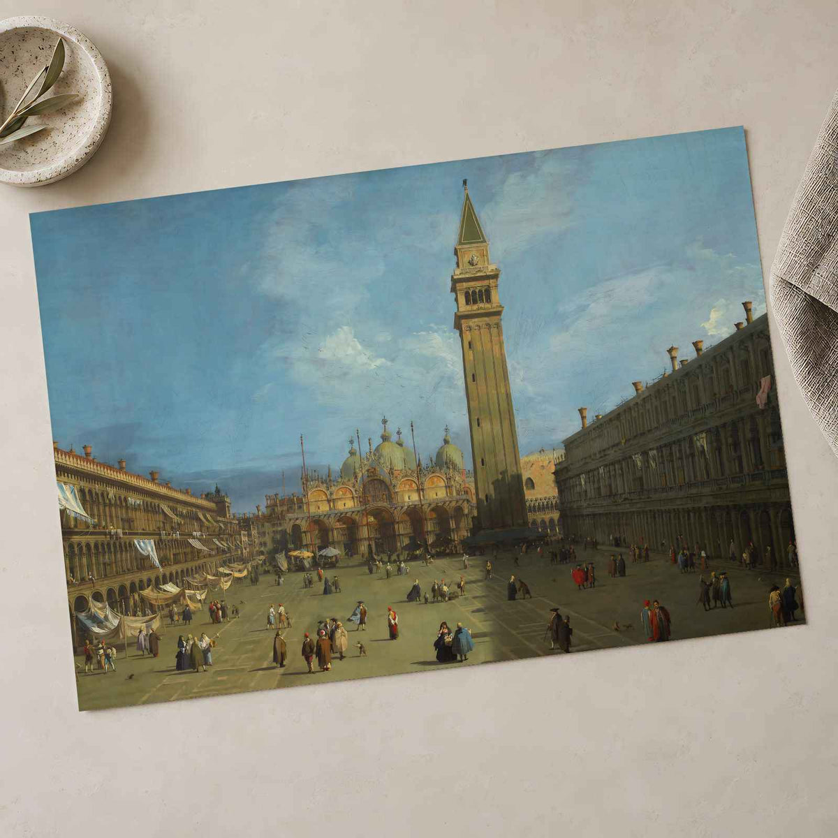 Piazza San Marco painting print by Canaletto (Giovanni Antonio Canal) (1727)