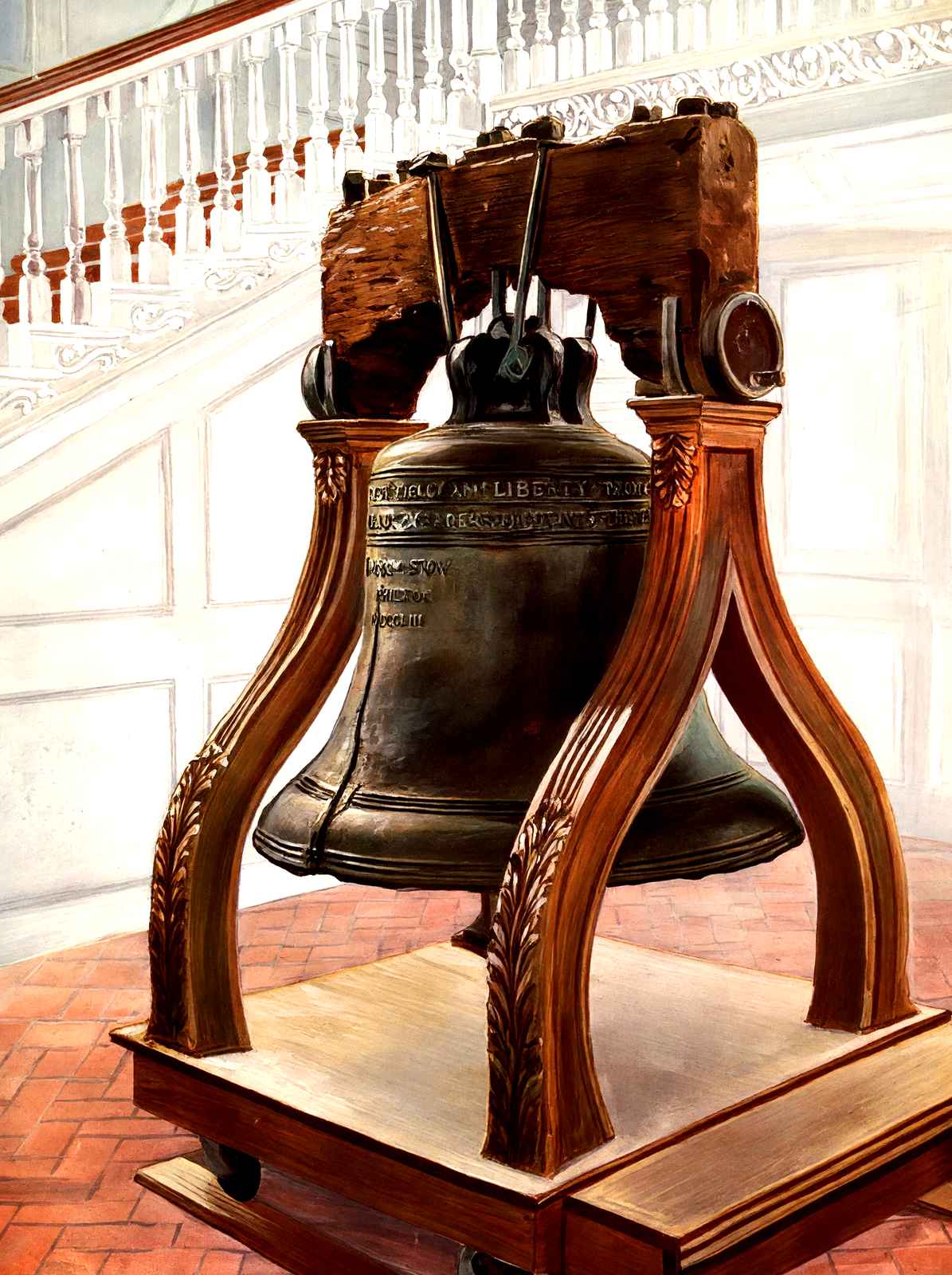 Liberty Bell, Philadelphia PA in 1906 vintage print