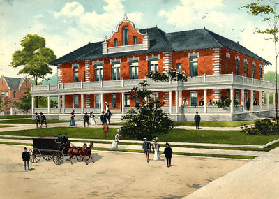 Snider Memorial Hospital, Salisbury, NC 1908 vintage print