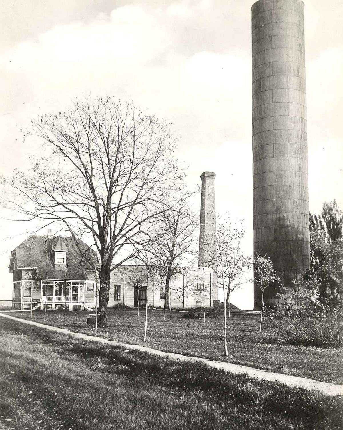 Neenah Water Works, WI in 1905 restored photo print