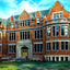 Stephenson Science Hall, Appleton, WI in 1905 painting
