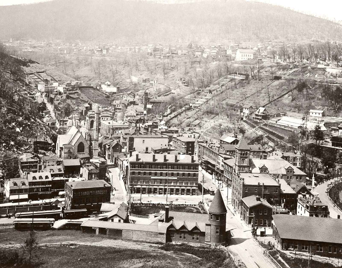 Mauch Chunk, PA from Bear Mountain in 1905 vintage print